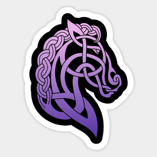 Celtic Horse Pink & Purple Blend Sticker